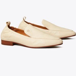 Tory Burch Kira Nappa Leather Elastic Loafer in New Cream - Size 10
